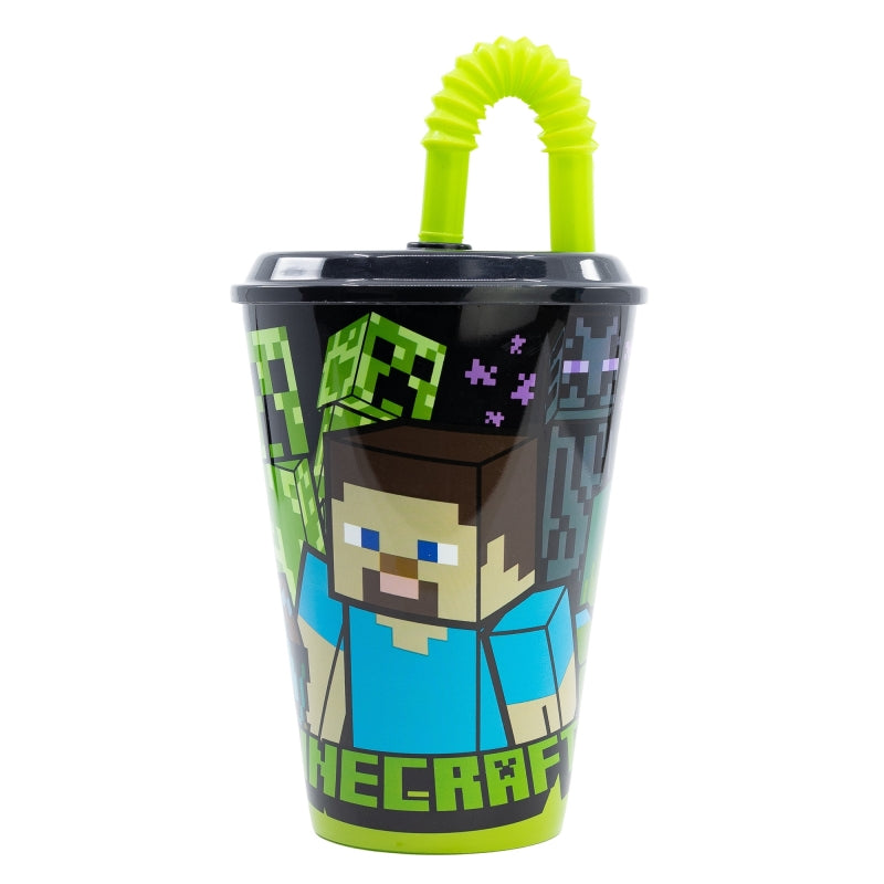 Minecraft - Trinkbecher mit Strohhalm