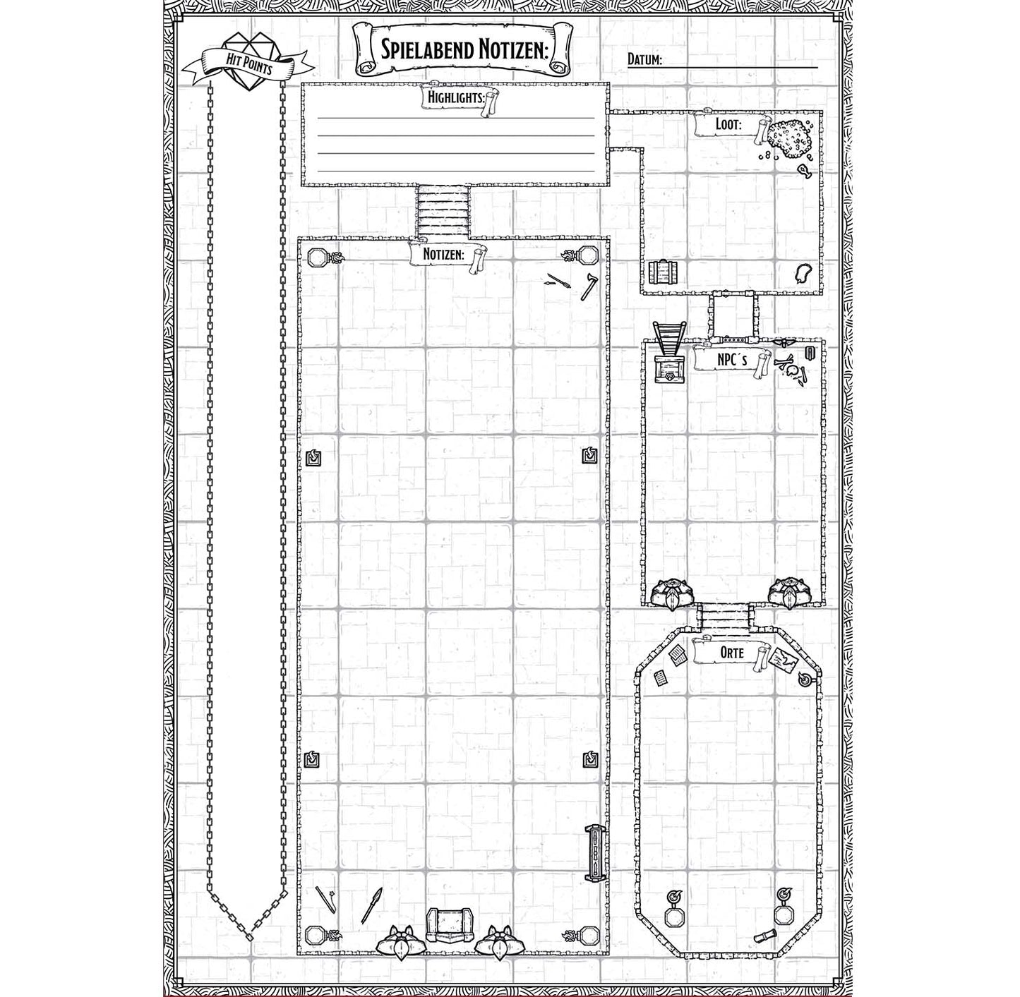 Pen and Paper - Adventurers Toolkit 50Blatt