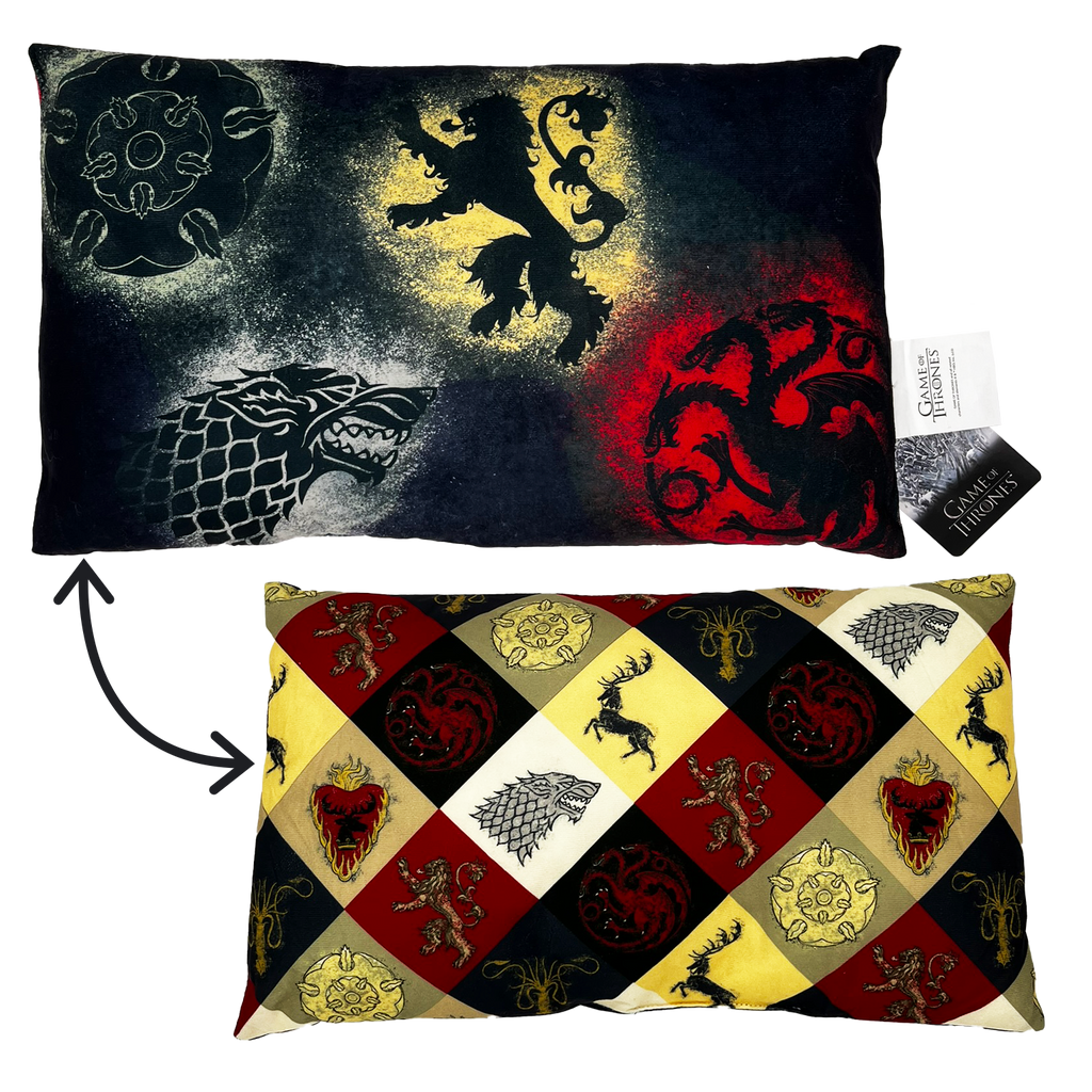 Game of Thrones - Velourskissen - Häuser-Logos kariert