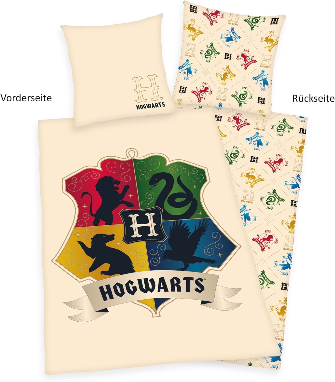 Harry Potter - Hogwarts - Bettwäsche (Bunt)