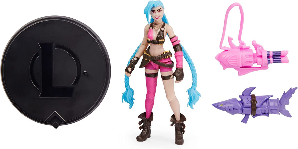 League of Legends Actionfigur von Jinx "Die Schießwütige" mit Accessoire Waffen. Top-Produkte für Geeks und Nerds online kaufen.