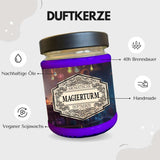 Duftkerze Magierturm mit Überraschung, Pen and Paper Würfel, Fantasy Scents, Geschenkidee