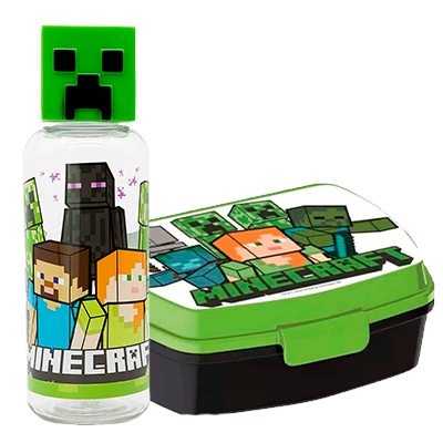 Minecraft Bundle - Trinkflasche und Brotdose im Set