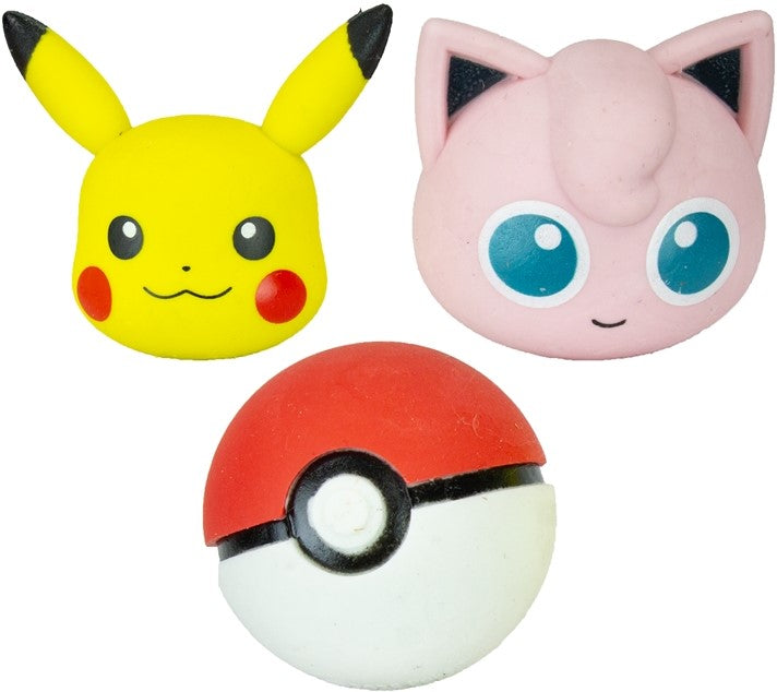 Pokemon 3D Radiergummi 3-Pack (16,5x7,8x4,3cm)