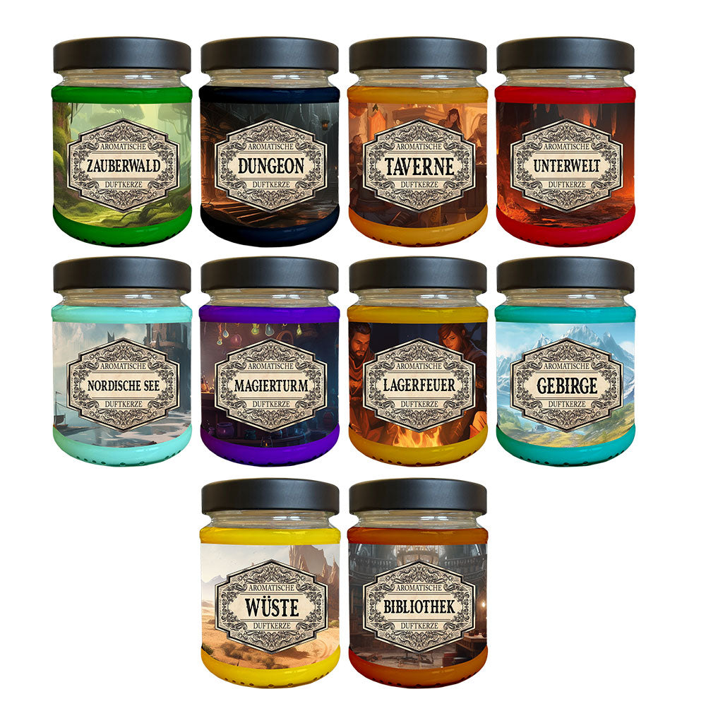 Duftkerzen 10er Set mit Überraschungswürfel