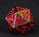 Pen and Paper - Metall Würfel Set - Regenbogen & Rot (Druide)