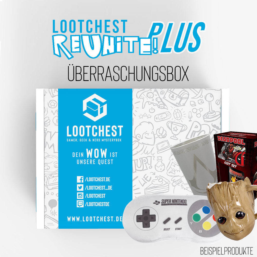 Du willst dich mit einer Themenbox überraschen lassen und gleichzeitig sicherstellen, dass dich der Hauptartikel deiner Lootchest begeistert? Mit der ReUnite Plus haben wir die ideale Themenbox für alle zusammengestellt, die Lootchest antesten möchten.