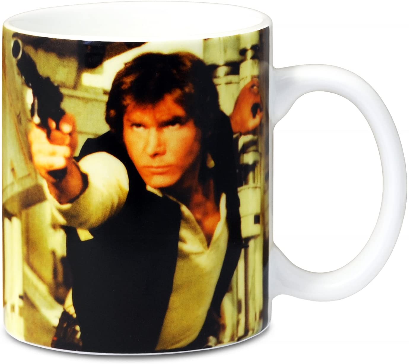 Tasse mit dem bekannten Weltraumschmuggler Han Solo aus den Star Wars Filmen. Top-Produkte für Geeks und Nerds online kaufen.