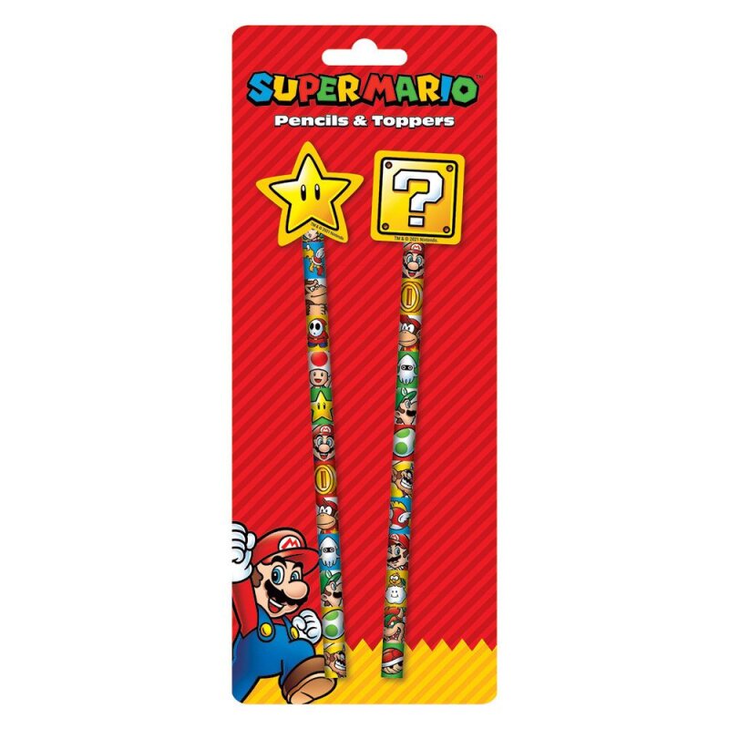 Super Mario - 2er Stiftset mit Aufsätzen