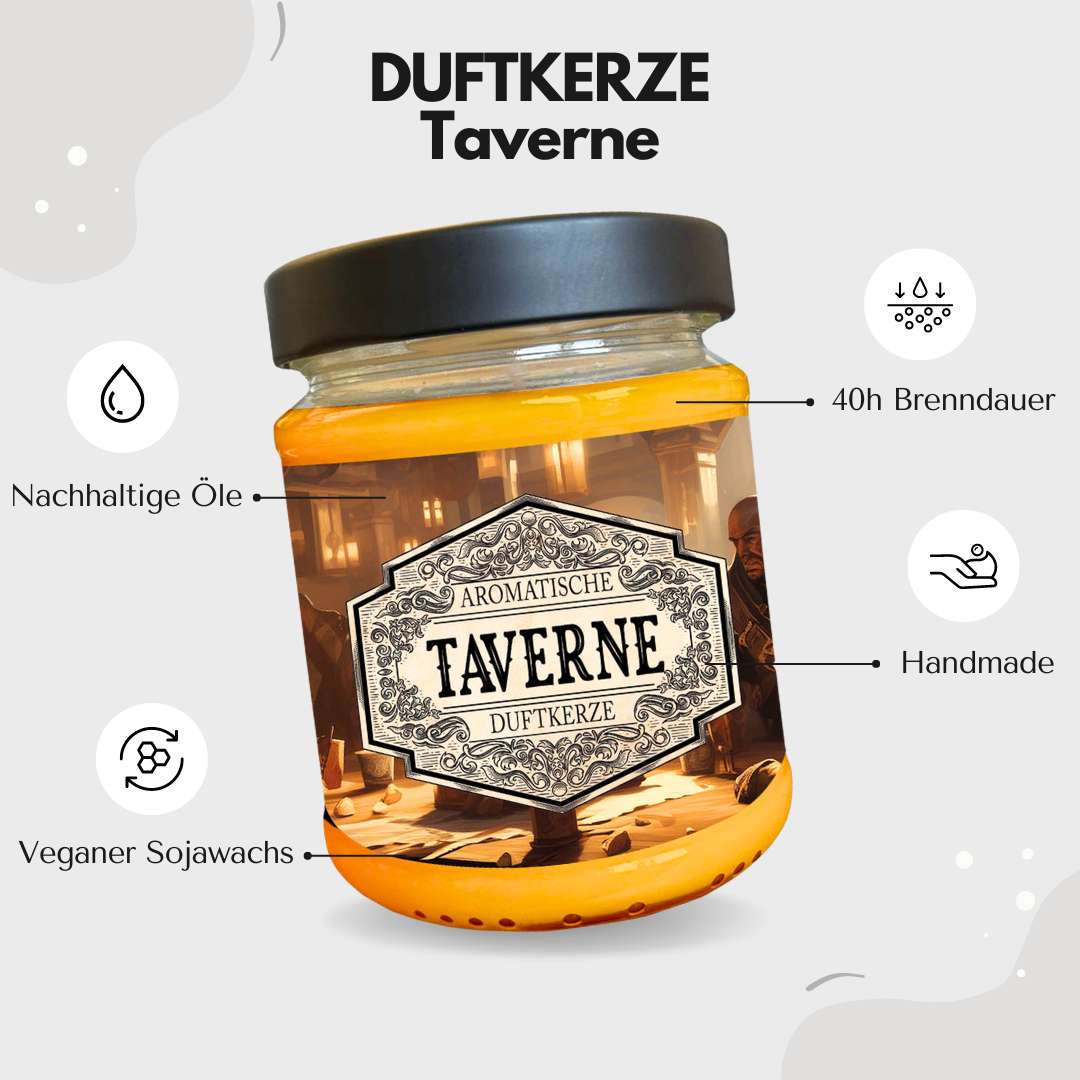 Pen and Paper Taverne Duftkerze mit W20