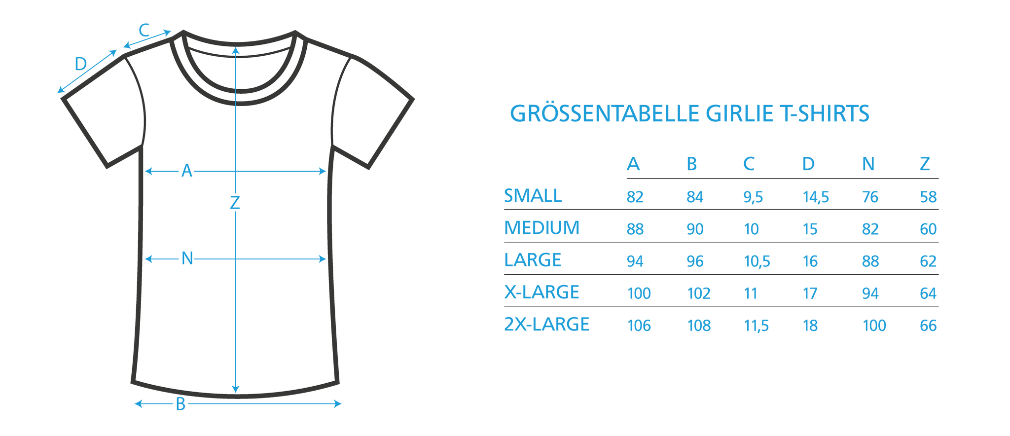 Lootchest T-Shirt Größentabelle