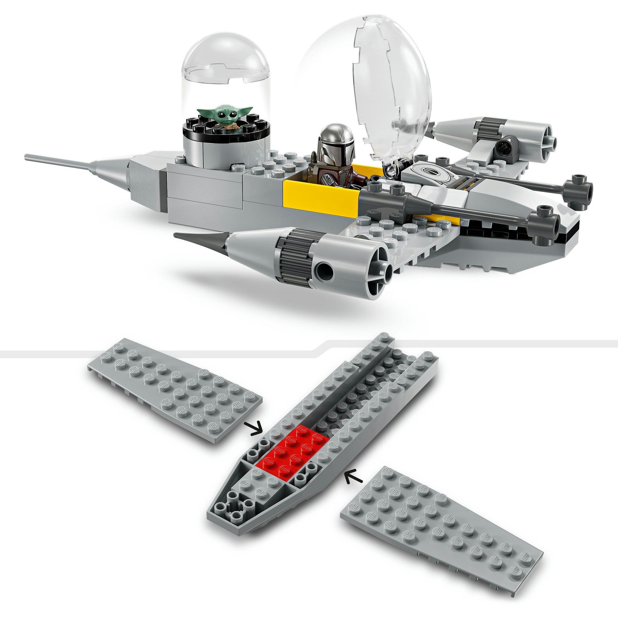 75410 Star Wars Mandos und Grogus N-1 Starfighter, Konstruktionsspielzeug