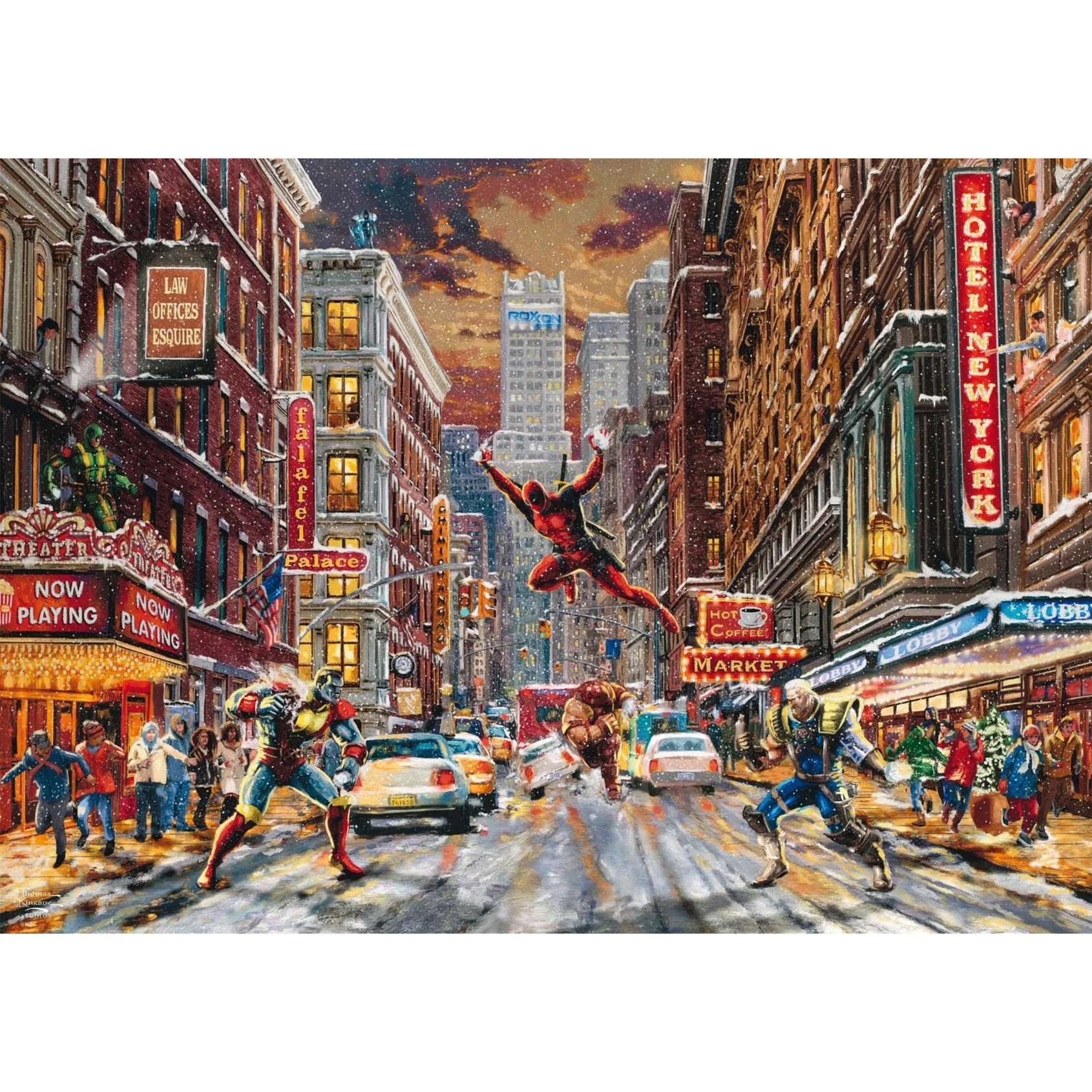 Thomas Kinkade Studios: Marvel - Deadpool, Snow Day, Puzzle