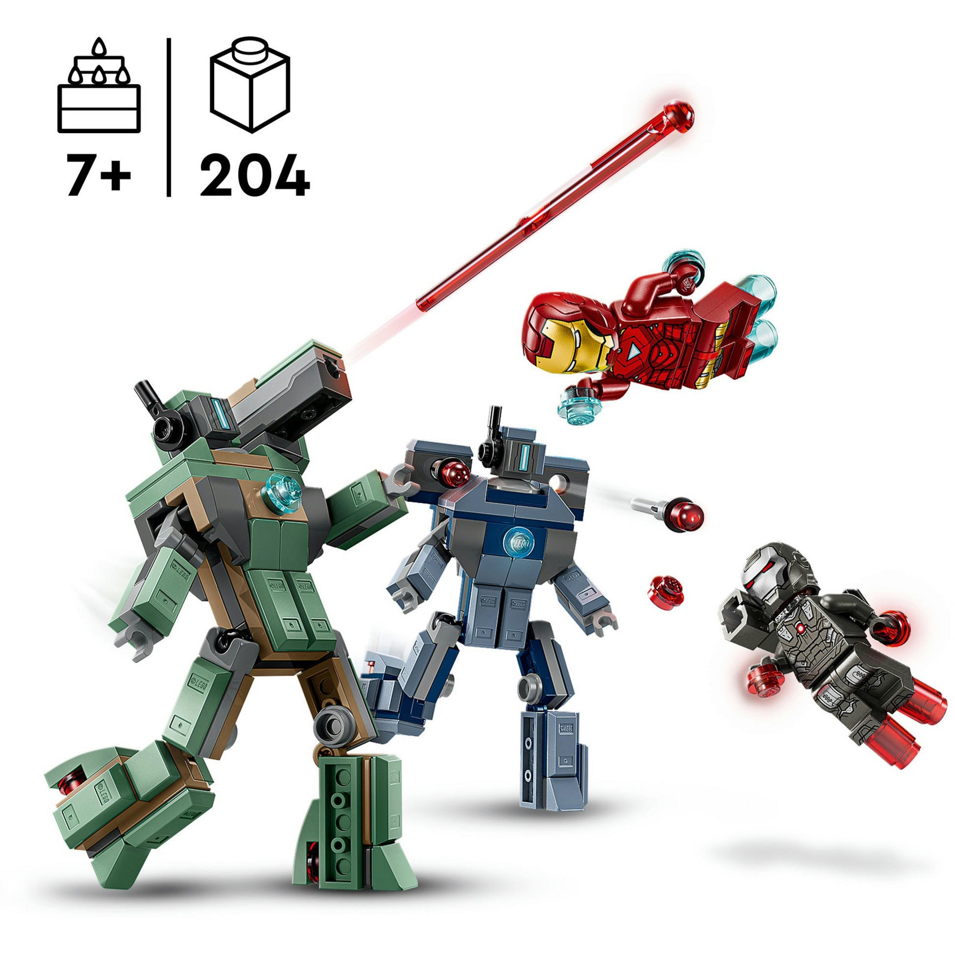 76320 Marvel Super Heroes Iron Man & War Machine vs. Hammer-Drohnen, Konstruktionsspielzeug