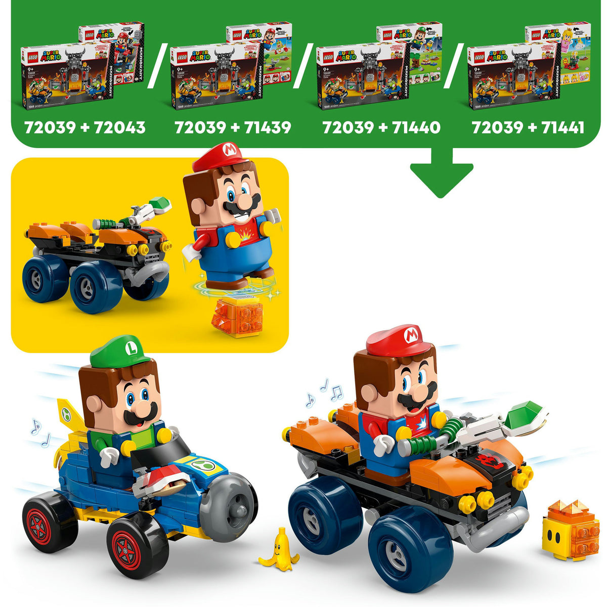 72039 Super Mario  - Mario Kart: Bowsers Festung, Konstruktionsspielzeug
