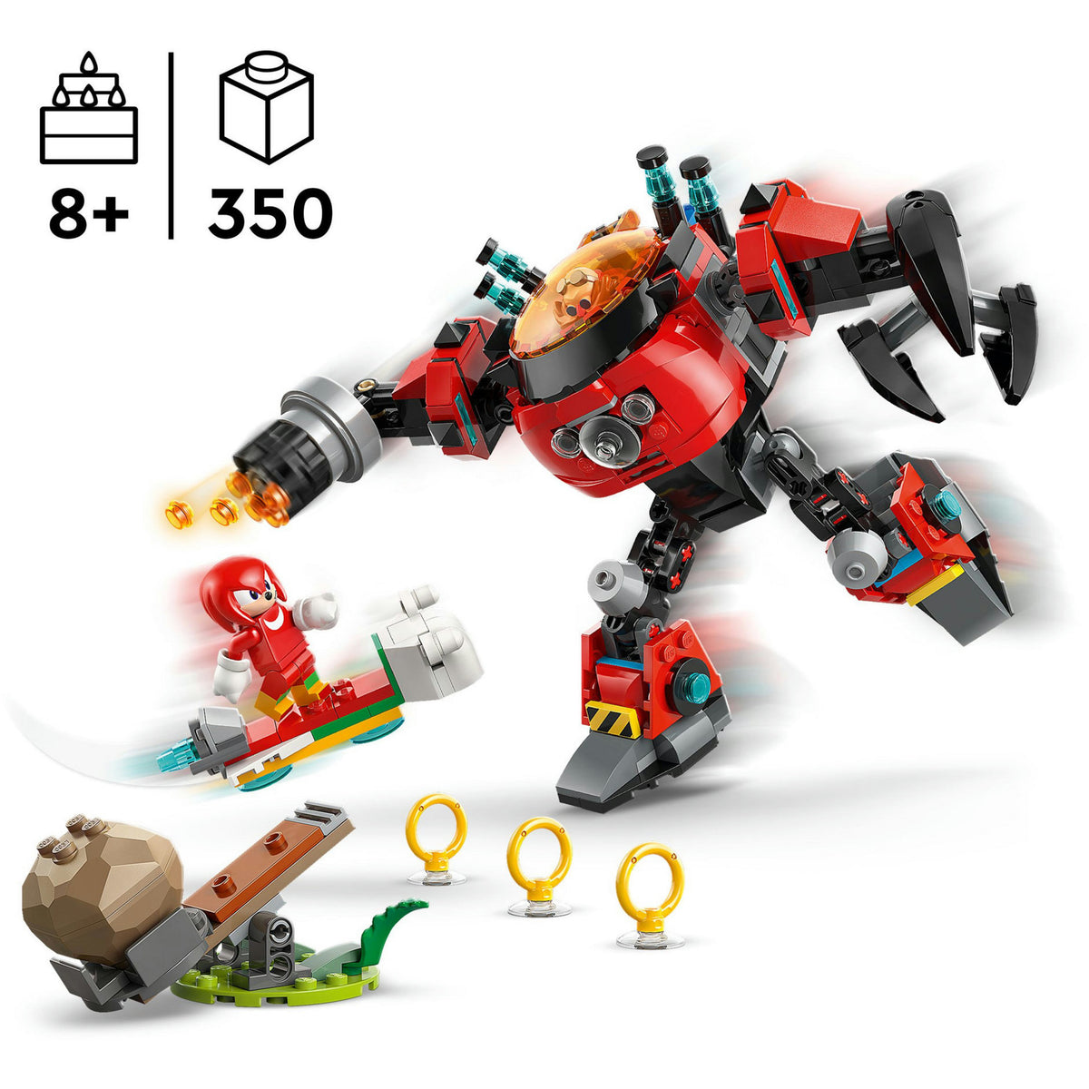 77005 Sonic the Hedgehog Knuckles vs. Dr. Eggmans Egg Crusher Mech, Konstruktionsspielzeug