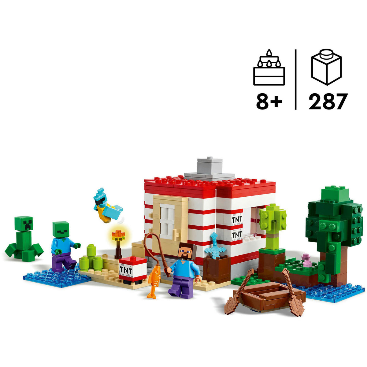 21275 Minecraft Das TNT-Dschungelhaus, Konstruktionsspielzeug