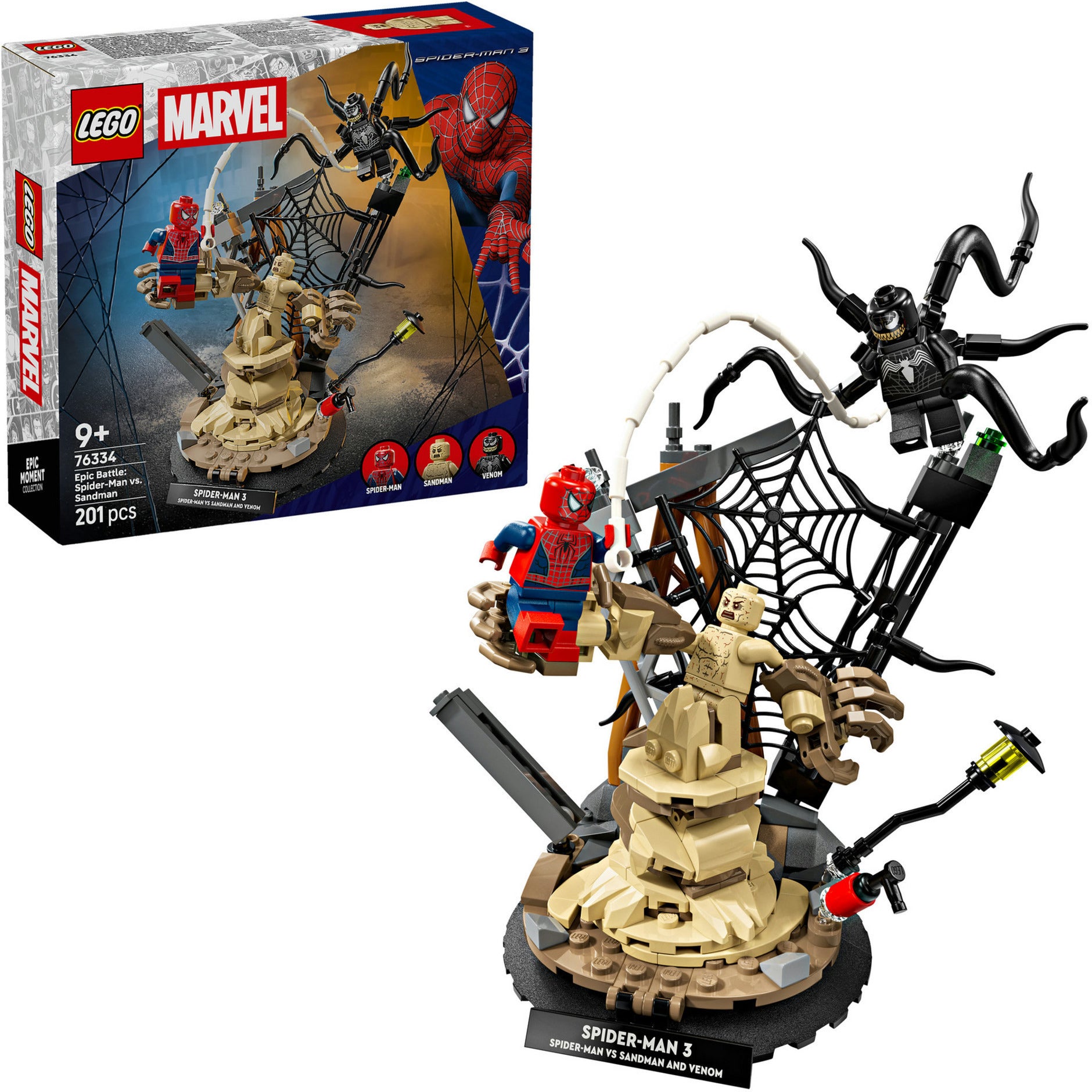 76334 Marvel Super Heroes Großer Showdown: Spider-Man vs. Sandman, Konstruktionsspielzeug