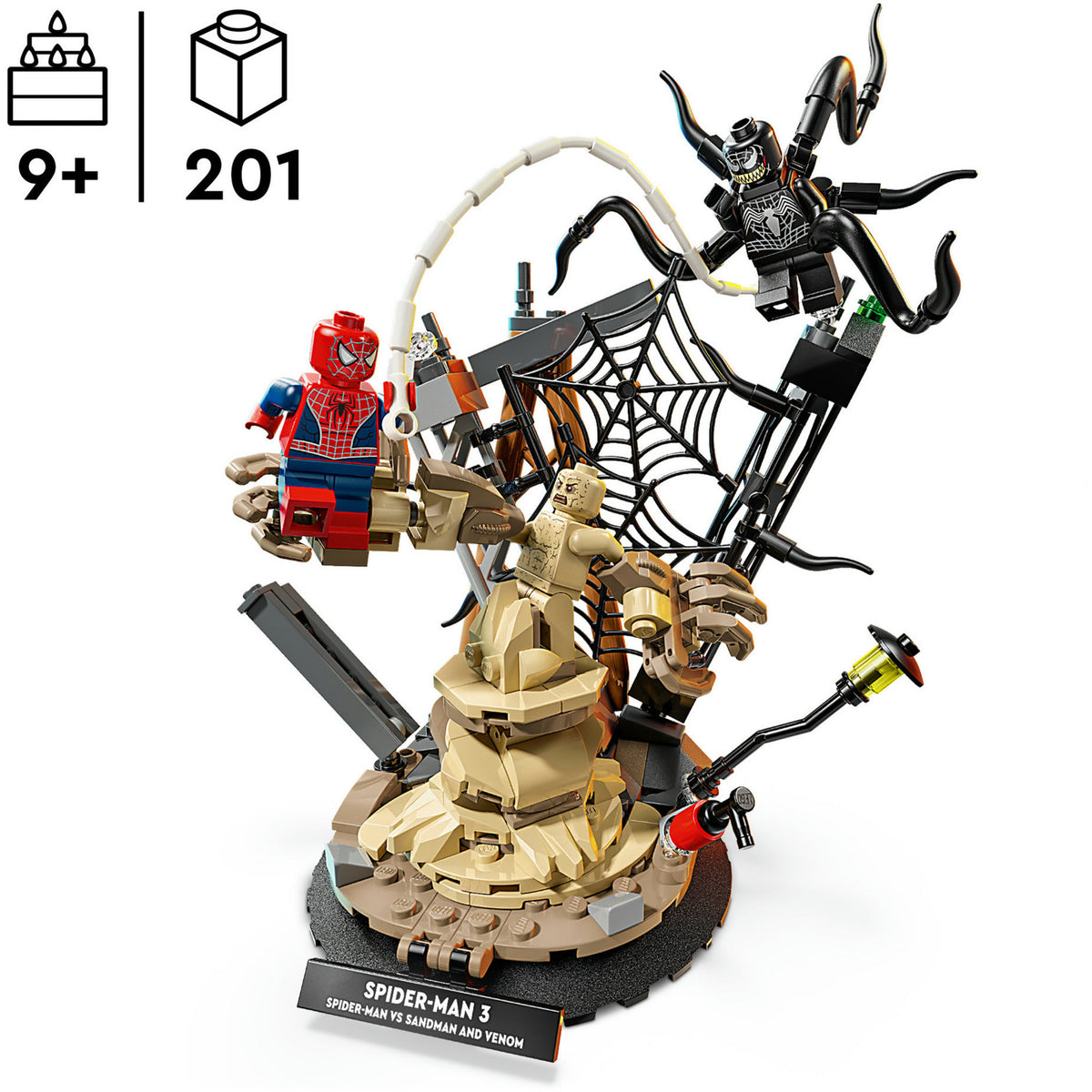 76334 Marvel Super Heroes Großer Showdown: Spider-Man vs. Sandman, Konstruktionsspielzeug