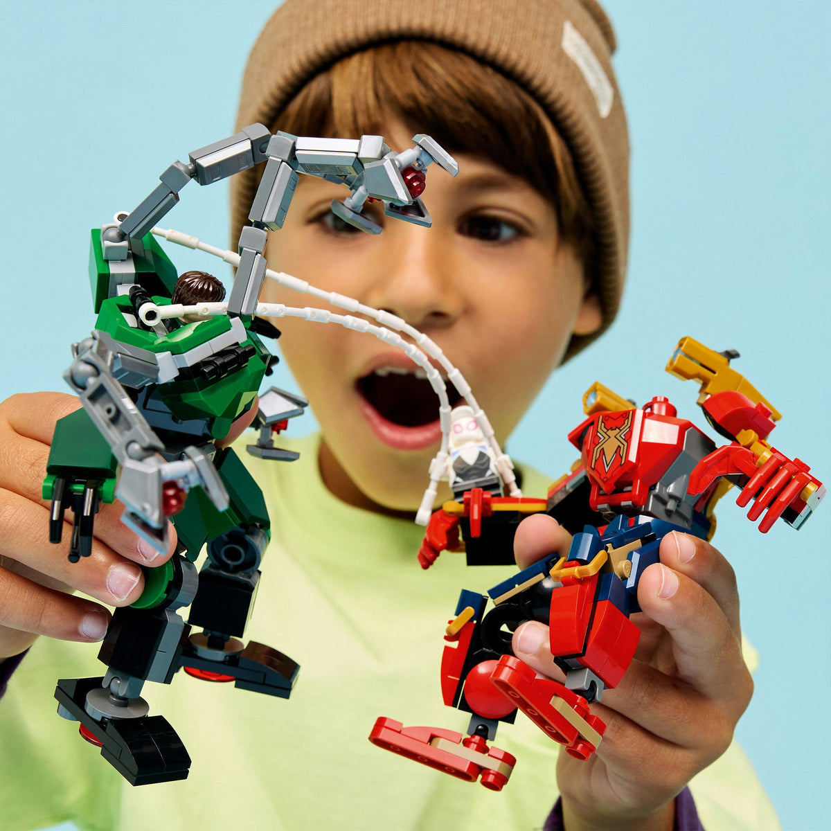 76338 Marvel Super Heroes Mech-Duell: Spider-Man vs. Doc Ock, Konstruktionsspielzeug