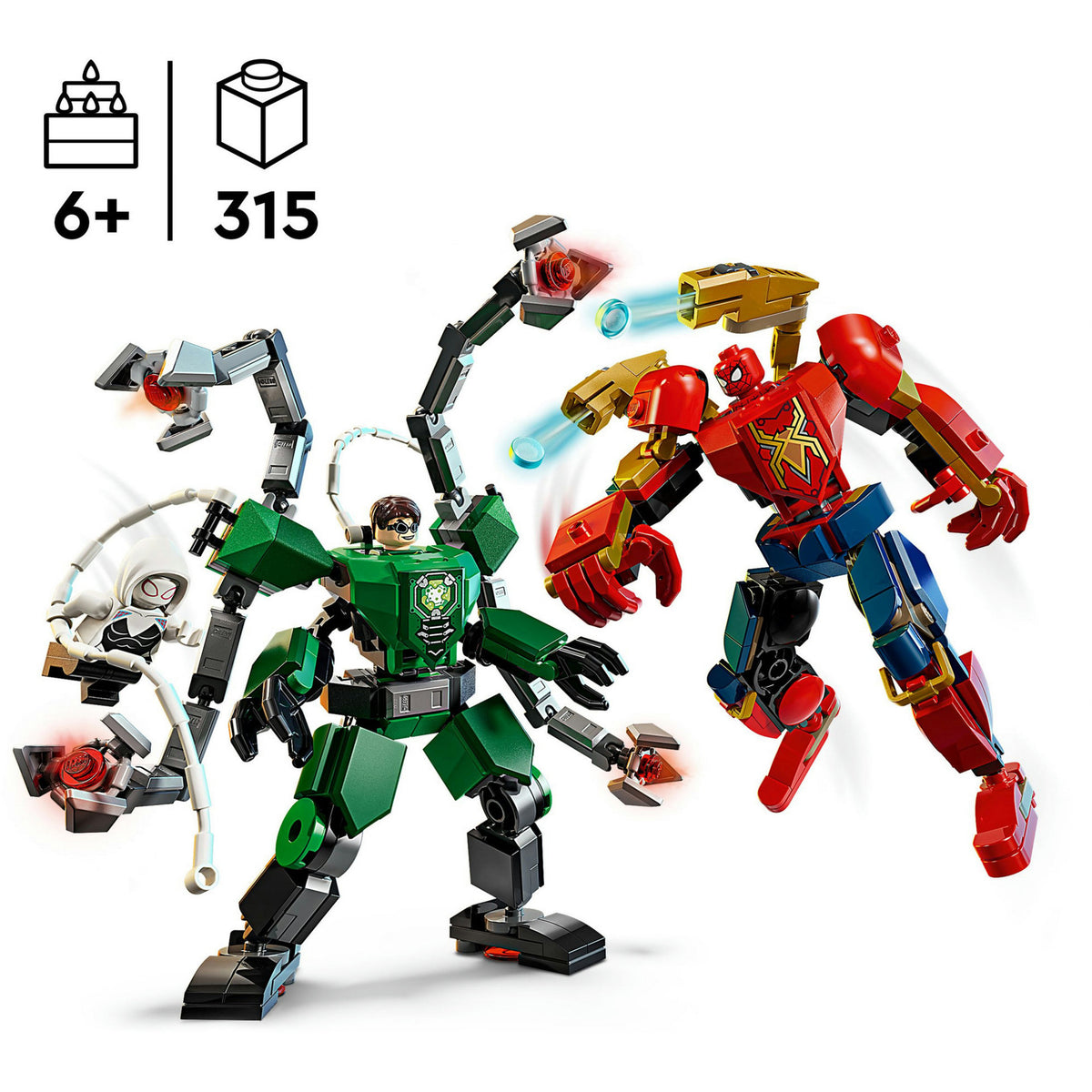 76338 Marvel Super Heroes Mech-Duell: Spider-Man vs. Doc Ock, Konstruktionsspielzeug