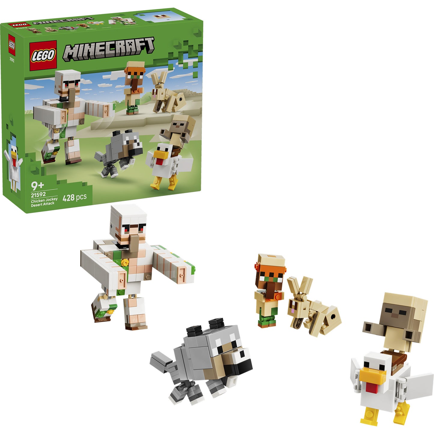 21592 Minecraft Angriff des Hühnerreiters in der Wüste, Konstruktionsspielzeug