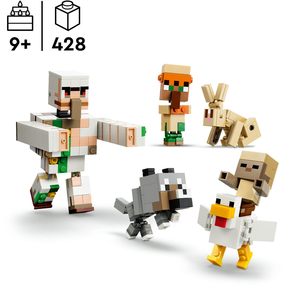 21592 Minecraft Angriff des Hühnerreiters in der Wüste, Konstruktionsspielzeug