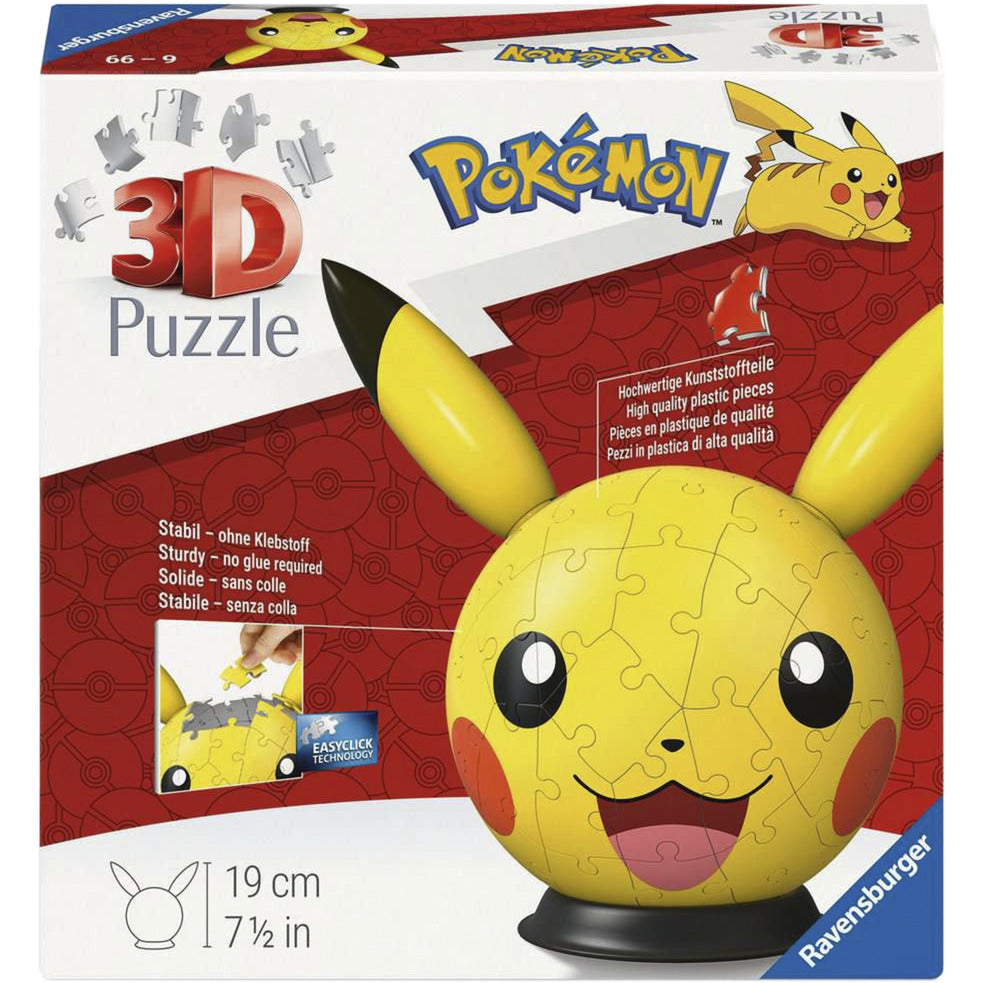 3D Puzzleball Pokémon Pikachu mit Ohren