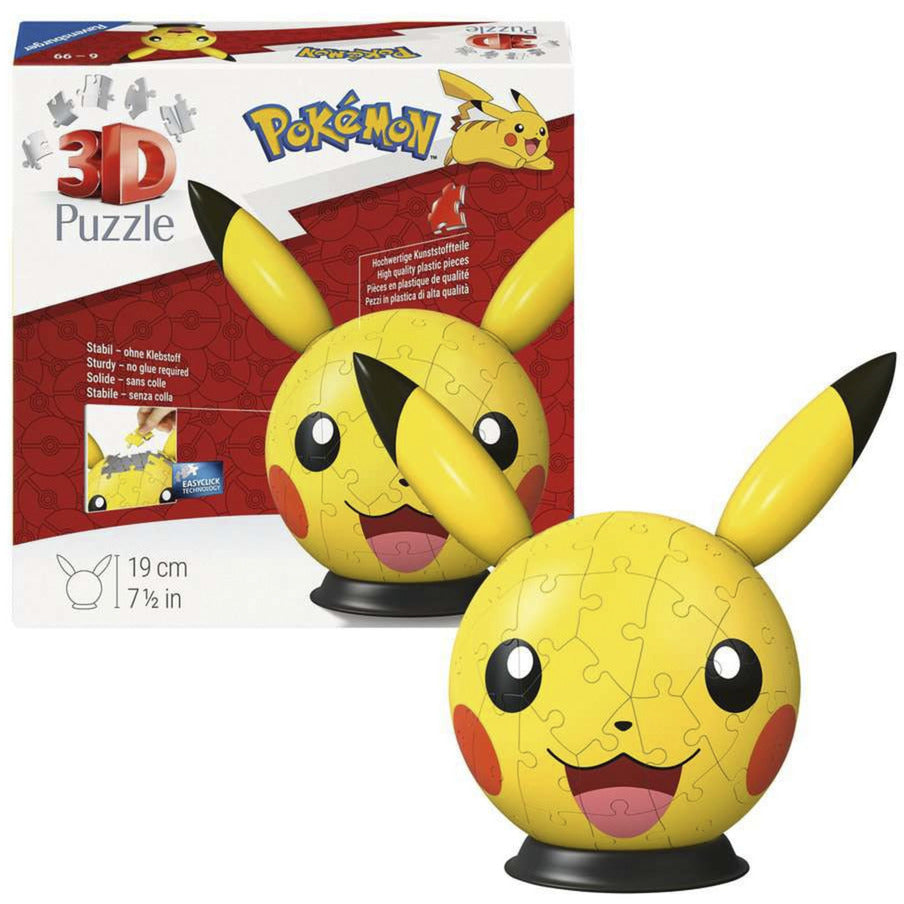 3D Puzzleball Pokémon Pikachu mit Ohren