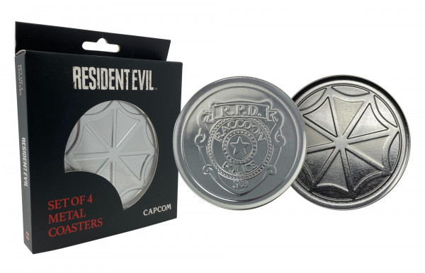 Resident Evil - Untersetzer 4er-Pack Police &amp; Logo