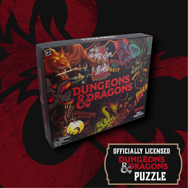 Das offiziell Lizenzierte Dungeons and Dragons Puzzle, weg mit dem Würfel und fang an zu puzzlen.