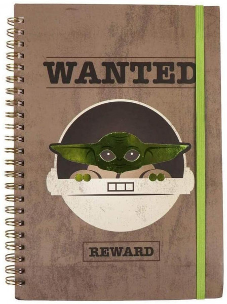 Star Wars - The Mandalorian Baby Yoda Wanted A5 Ring-Notizbuch