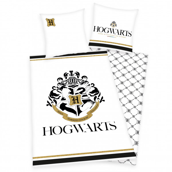 Harry Potter - Hogwarts - Bettwäsche mit Golddruck