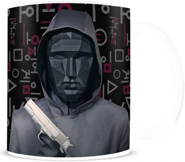 Hochwertige Tasse zur beliebten Netflix Serie Squid Game, ideal als Geschenk für Fans. Top-Produkte für Geeks und Nerds online kaufen.