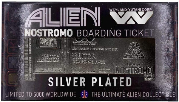 Alien - Alien-Limited Edition Boarding Ticket versilbert