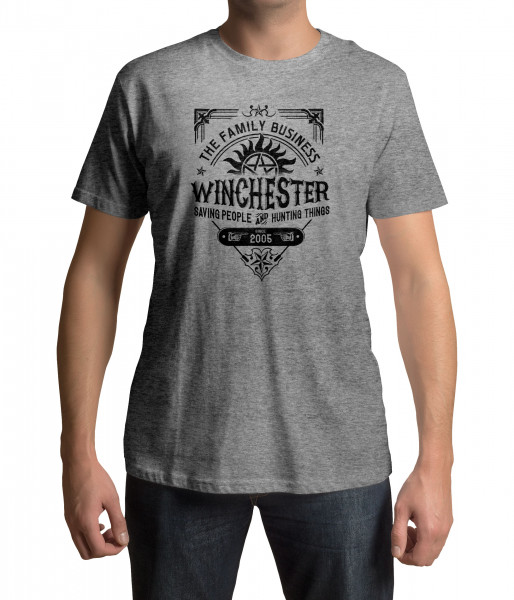 Mit dem Winchester Family Business T-Shirt entscheidest du dich für einen hochwertigen Baumwoll-Mix, der über einige Staffeln der legendären Serie hinweg halten dürfte