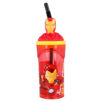 Marvel - Iron Man - Trinkbecher mit Strohhalm