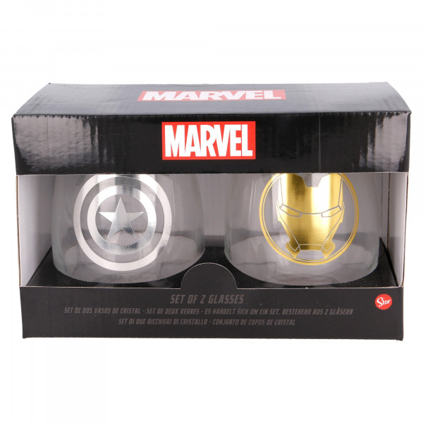 Marvel Avengers - Gläser Set - Captain America &amp; Iron Man