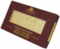 Zurück in die Zukunft - Limitiertes Biff H. Tannen Museum Ticket 24 Karat Vergoldet - Replik