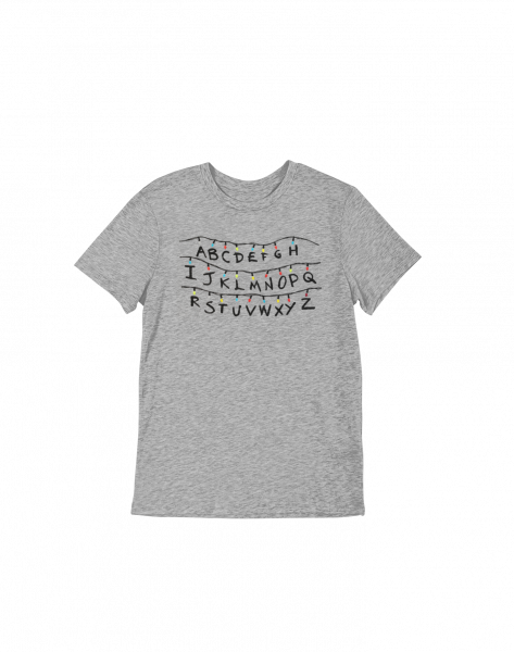 Stranger Things - Lichterkette T-Shirt (grau) Größe L