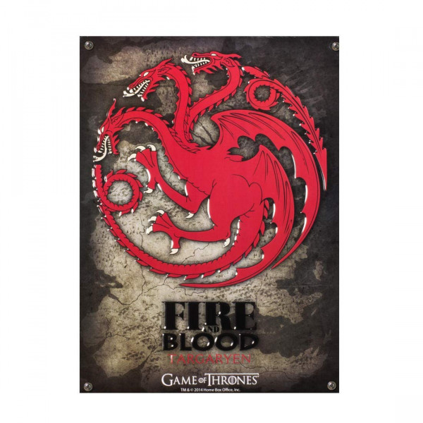 Game of Thrones - Targaryen Blechschild