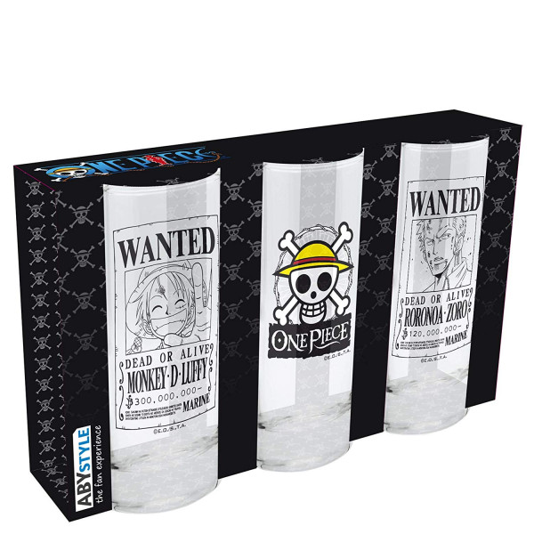 One Piece - Gläser 3er Set 300 ml