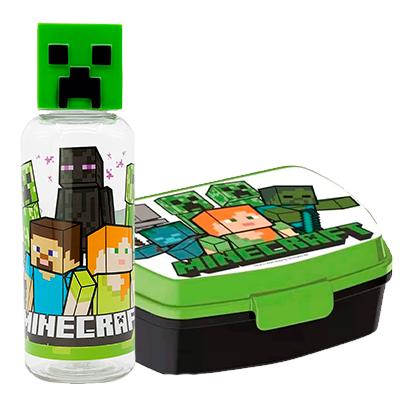 Minecraft Bundle - Trinkflasche und Brotdose im Set