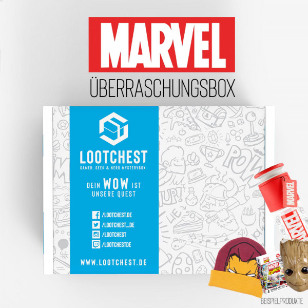 Wenn du Fan von Iron-Man, Captain America oder den Guardians of the Galaxy bist, macht dich die Marvel Themenbox von Lootchest mit fünf Premium-Items selbst zu einem kleinen Avenger.