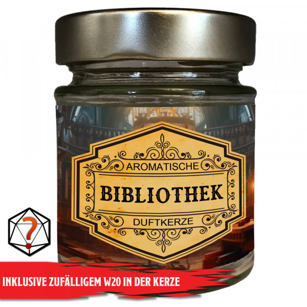 Duftkerze Bibliothek mit Überraschungswürfel