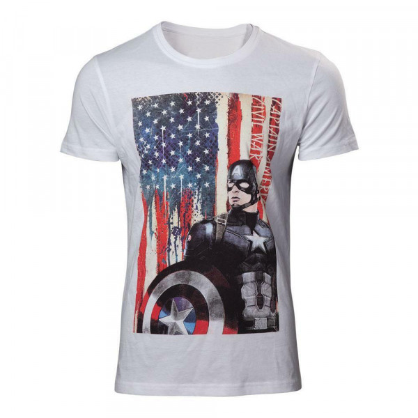 Marvel - Captain America T-Shirt Flag