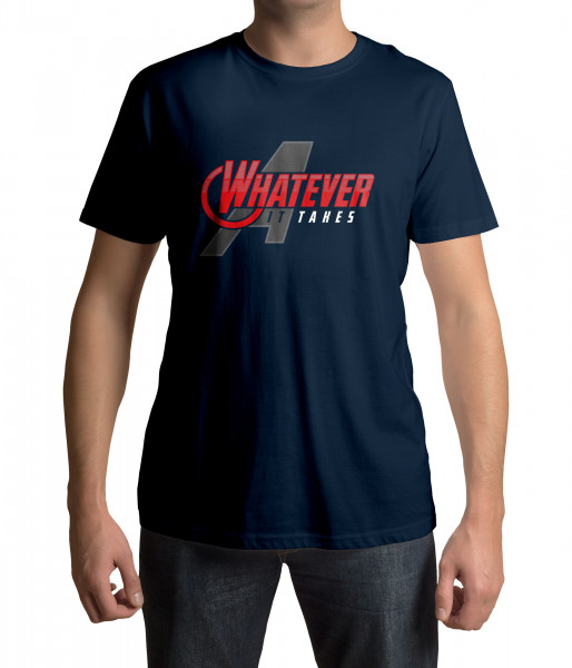 Fühle dich mit diesem blauen "Whatever it Takes" nerdy T-Shirt aus 100 % Baumwolle selbst ein wenig heldenhaft und greif online zu. Verfügbar in S-5XL.