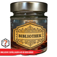 Duftkerze Bibliothek mit Überraschungswürfel