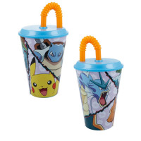 Pokémon - Kinder Trinkbecher mit Strohhalm