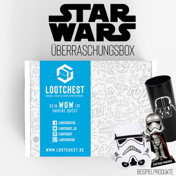 Du suchst ein tolles Geschenk für einen eingefleischten Star-Wars-Fan? Mit unserer Themenbox rund um Luke Skywalker, Darth Vader & Co. ist die Macht der coolen Geschenke garantiert mit dir.